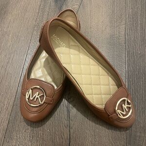 Michael Kors Brown Leather Women's Flats